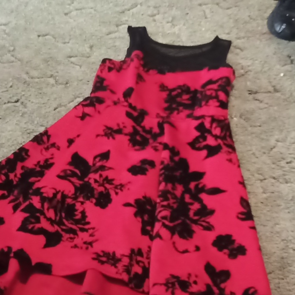 Red Foral dress